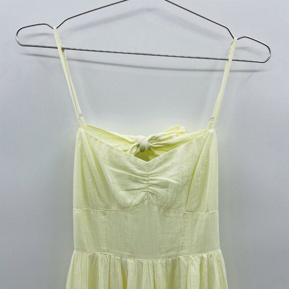 American Eagle Womens Size XS Sleeveless Tiered Long Maxi Dress in Light Yellow - Picture 2 of 7